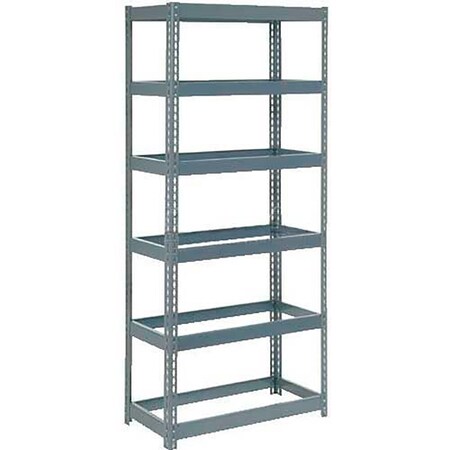Global Industrial Extra Heavy Duty Shelving 36W x 18D x 72H With 6 Shelves, No Deck, Gray B2296913